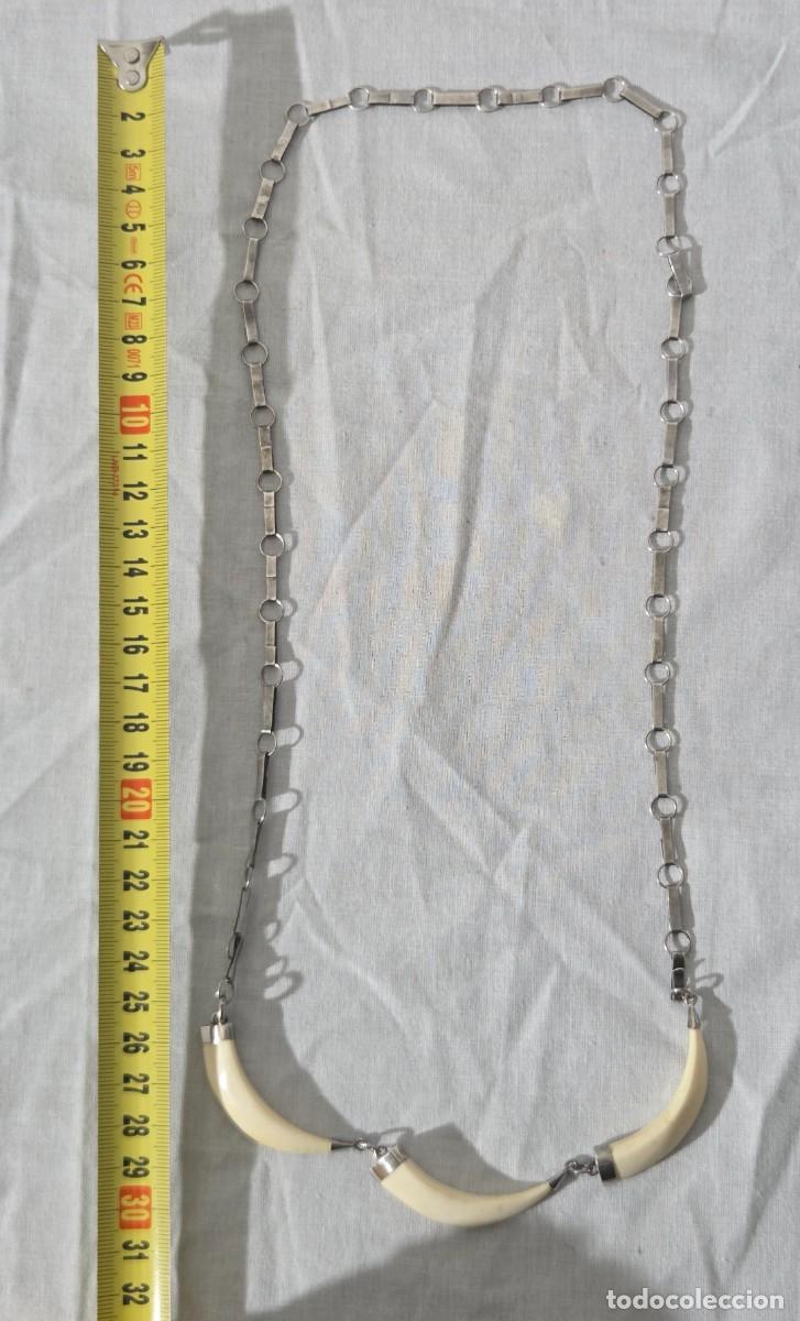 Joyeria: Antiguo Collar de hueso y plata - Foto 9