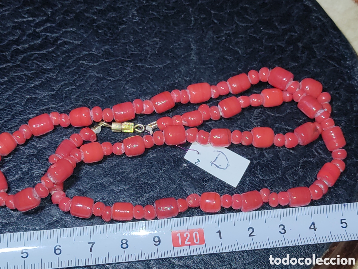 Joyeria: Collar de cristal de Murano rojo.Vintage. *D* - Foto 4