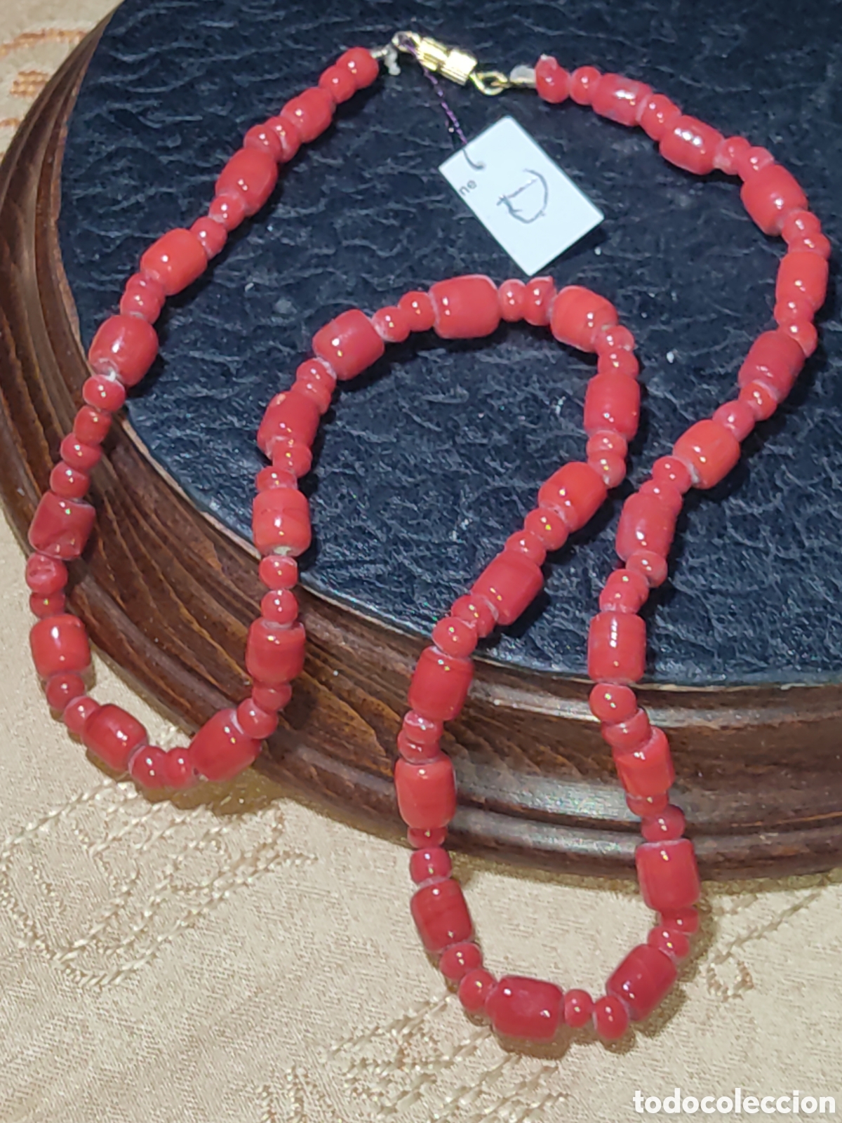 Joyeria: Collar de cristal de Murano rojo.Vintage. *D* - Foto 6