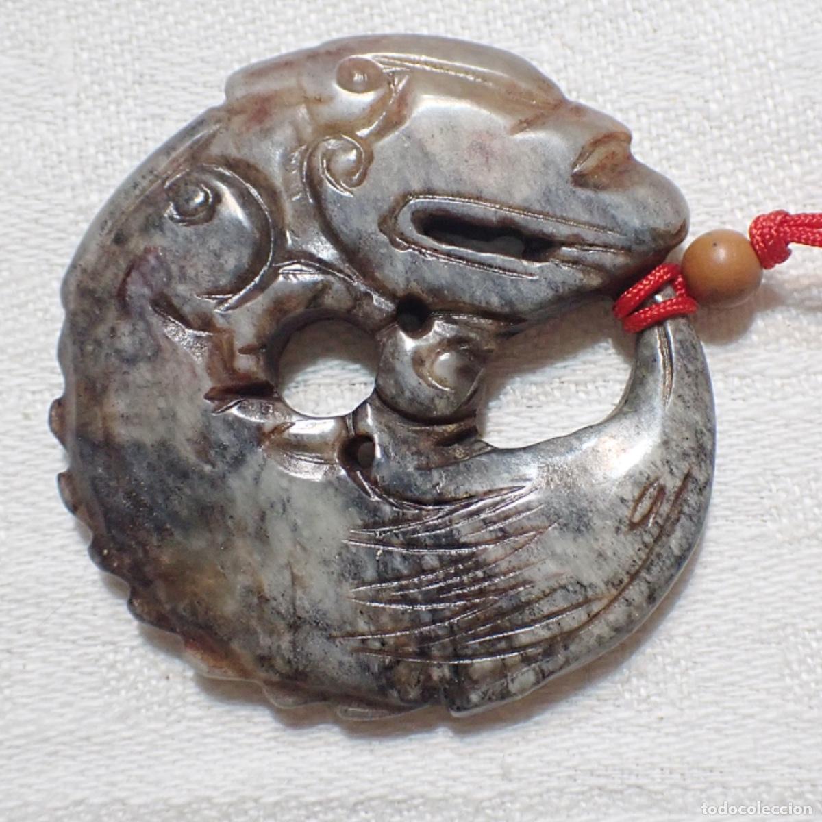Joyeria: Colgante de jade chino - drag&oacute;n - Foto 2