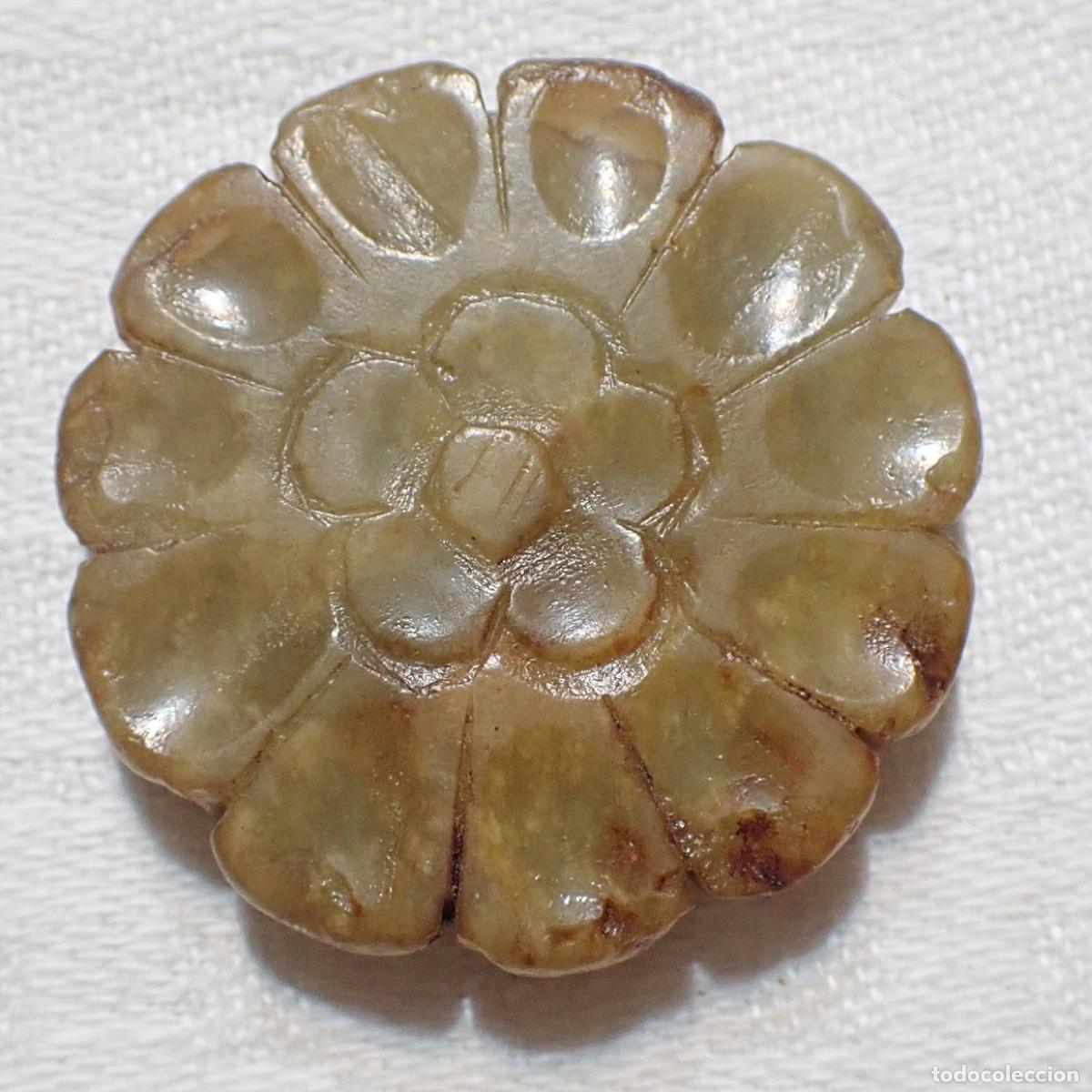 Joyeria: Colgante de jade chino - bot&oacute;n - Foto 1