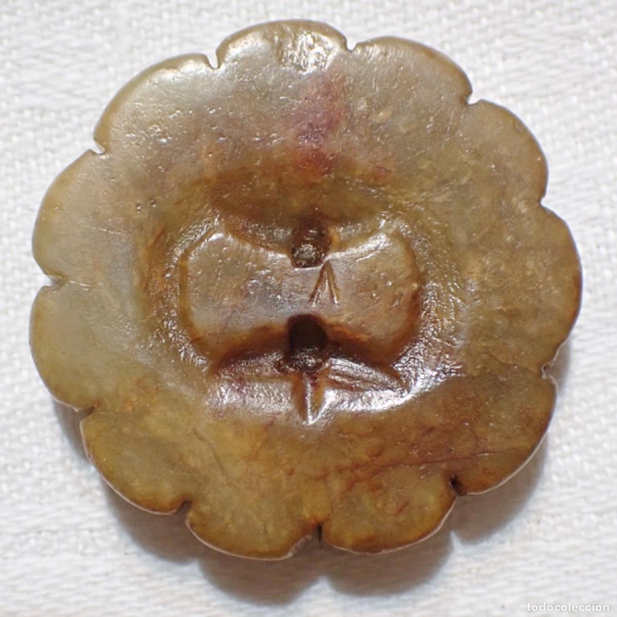 Joyeria: Colgante de jade chino - bot&oacute;n - Foto 2