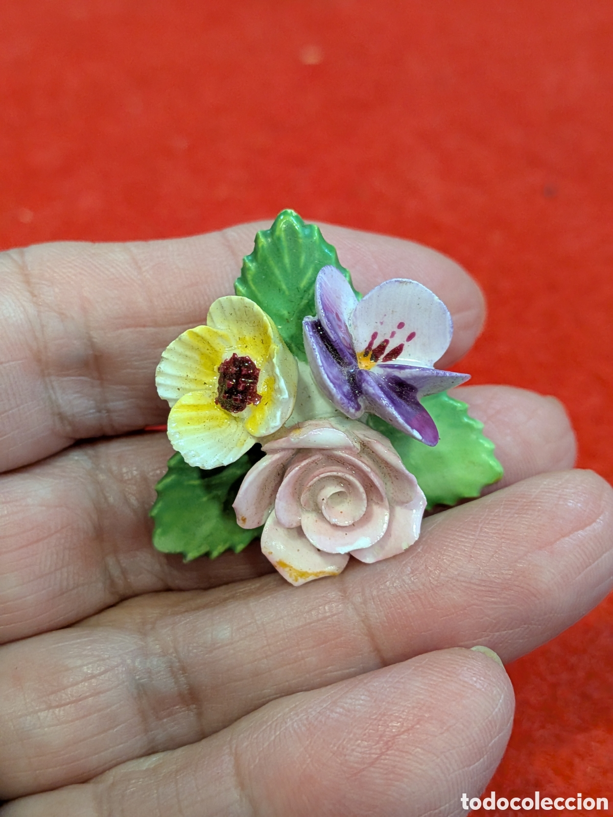 Joyeria: Broche en porcelana vintage. REF-8762 - Foto 3