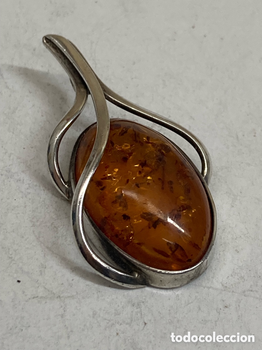 Joyeria: Colgante de plata y ambar C545 - Foto 1