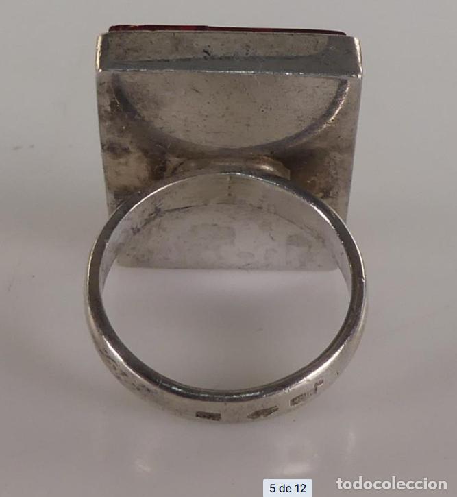 Joyeria: Imponente Anillo/ Plata de Ley 925 con Ambar B&aacute;ltico/ Contrastado. - Foto 5
