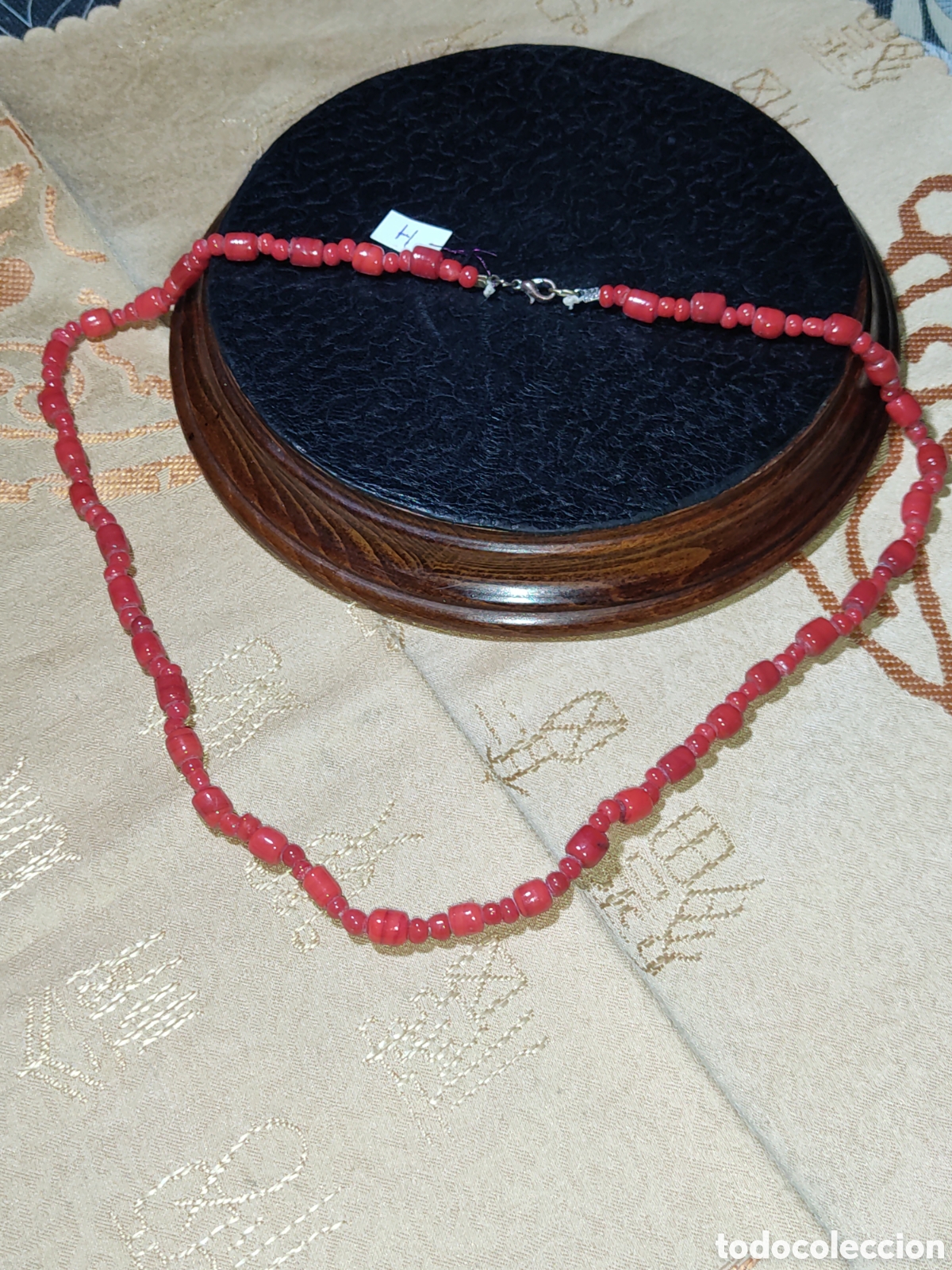 Joyeria: Collar de cristal de Murano rojo.Vintage. *H* - Foto 2