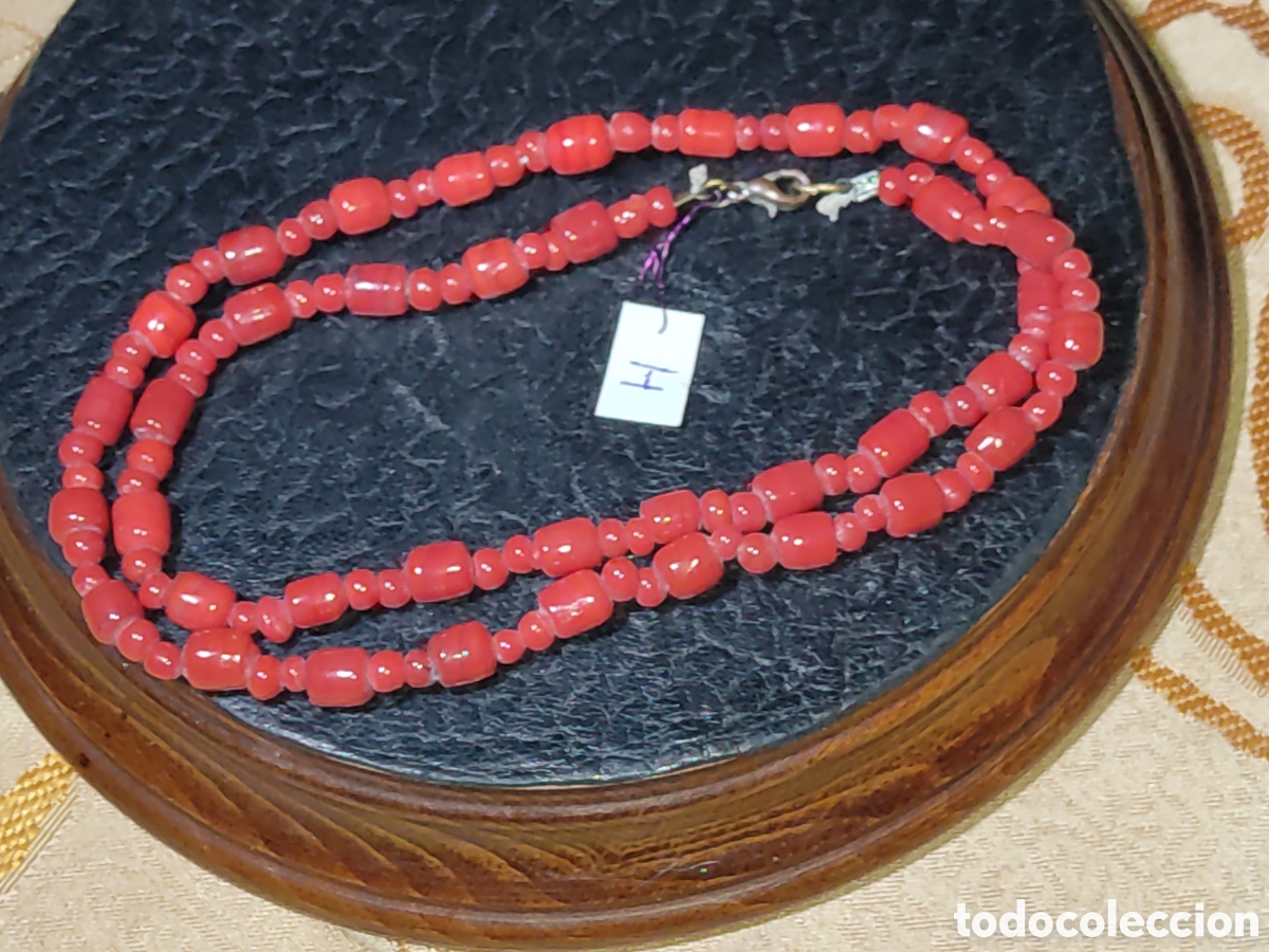 Joyeria: Collar de cristal de Murano rojo.Vintage. *H* - Foto 3