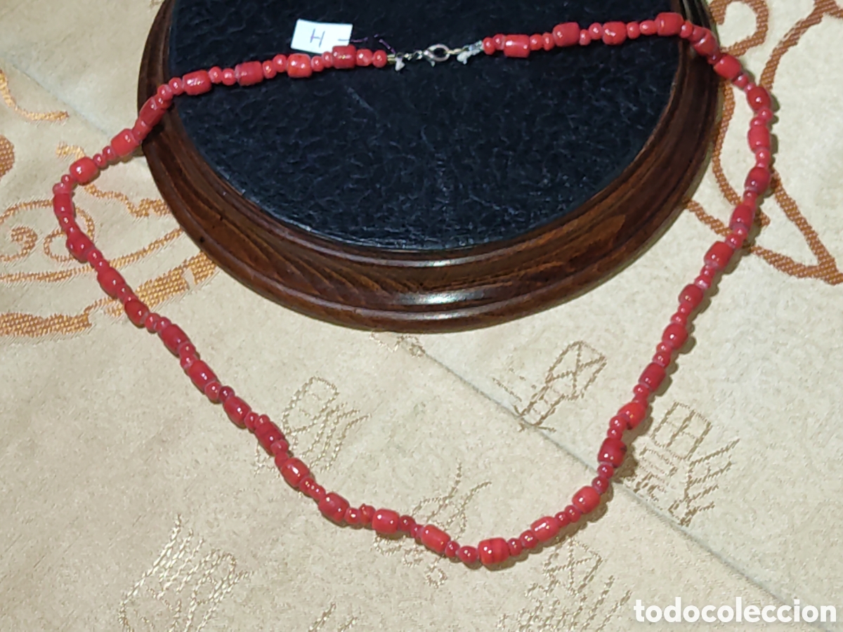 Joyeria: Collar de cristal de Murano rojo.Vintage. *H* - Foto 1