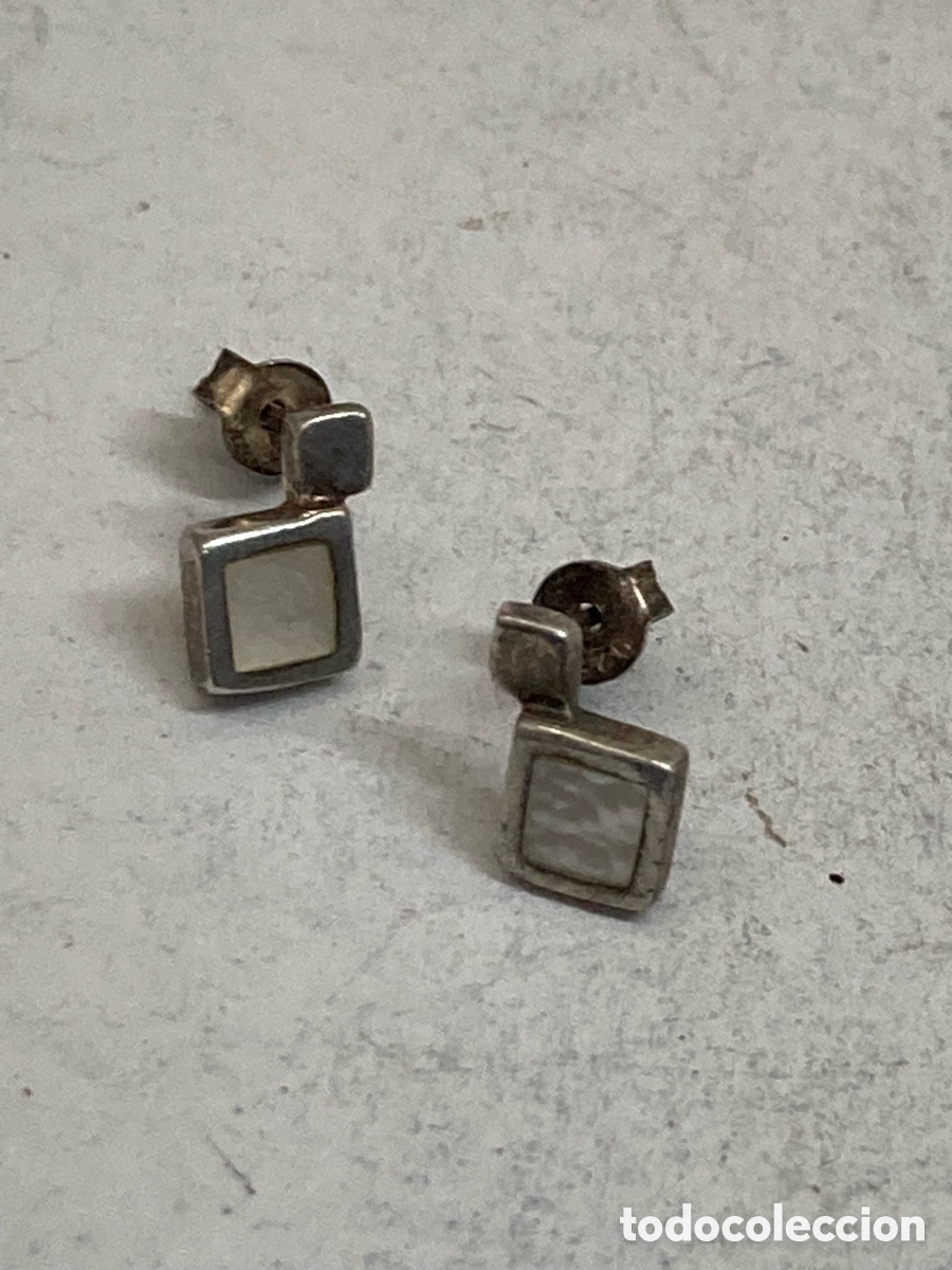 Joyeria: Pendientes de plata n&aacute;car P424 - Foto 1