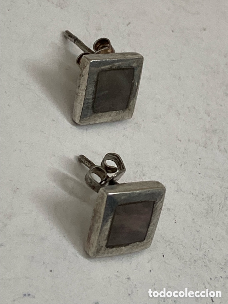 Joyeria: Pendientes de plata y n&aacute;car P424 - Foto 1