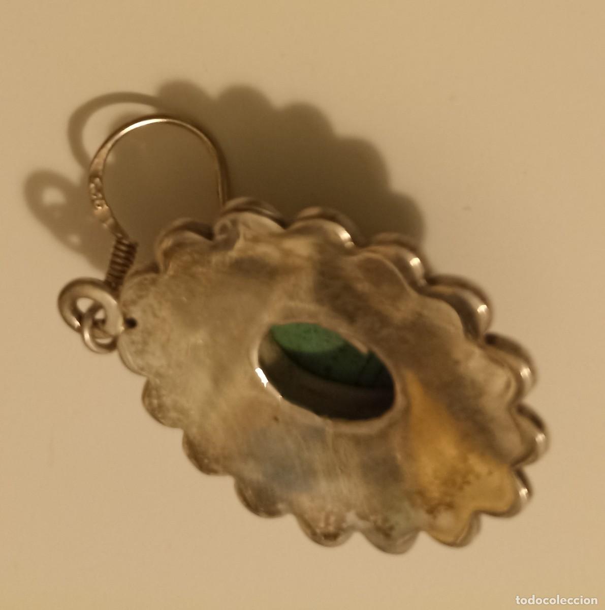 Joyeria: Pendientes de plata y malaquita - Foto 2