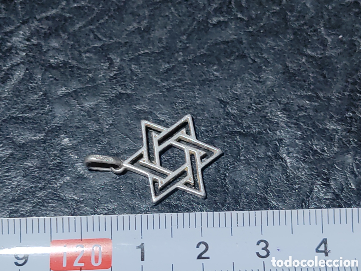 Joyeria: Colgante estrella de David de plata contrastada. - Foto 4