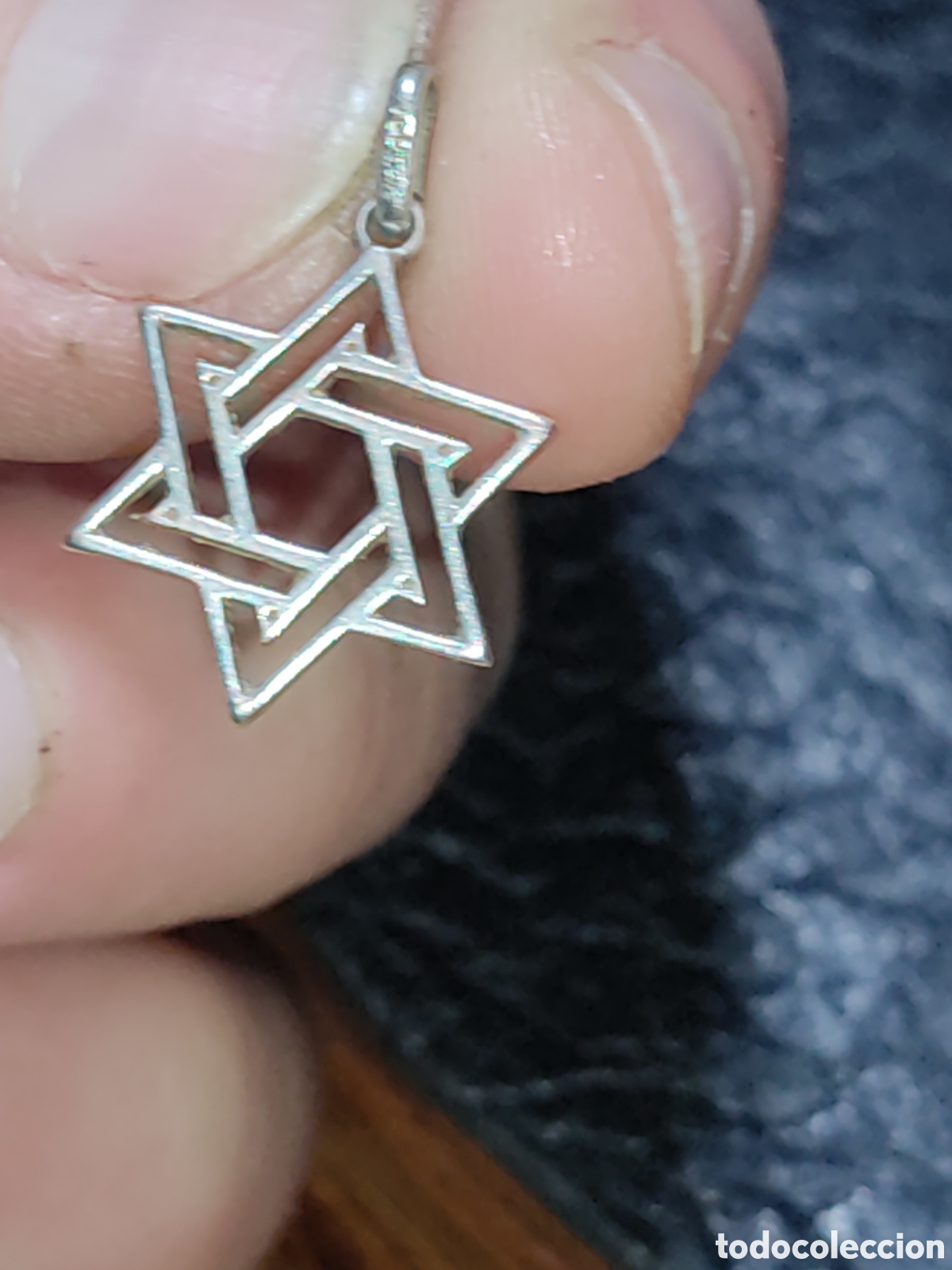 Joyeria: Colgante estrella de David de plata contrastada. - Foto 5