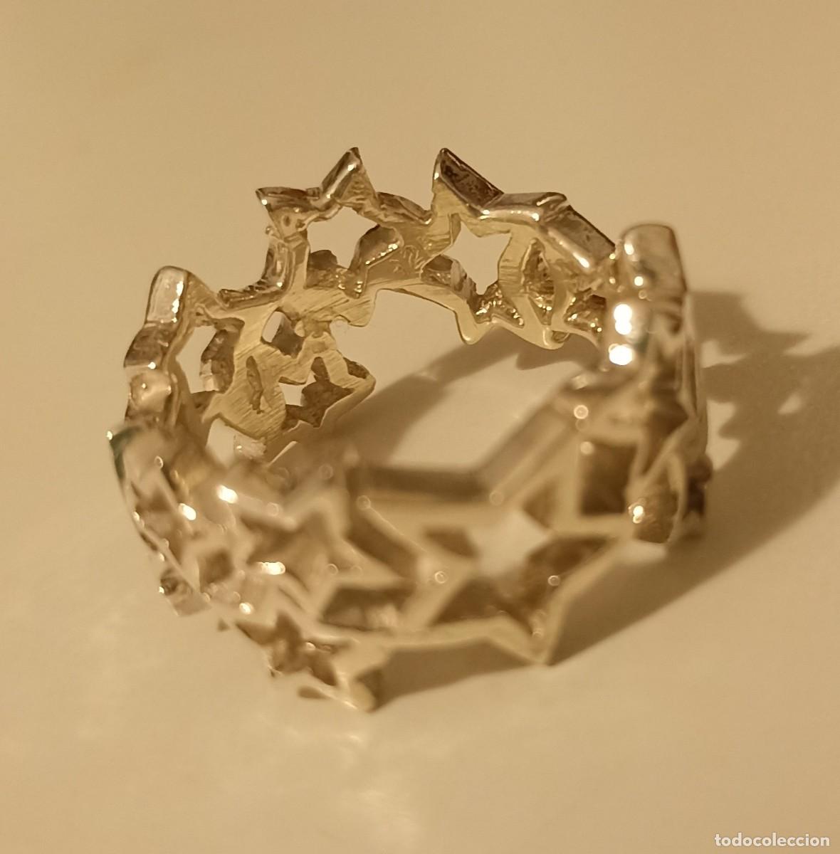 Joyeria: Anillo de plata con estrellas. - Foto 1