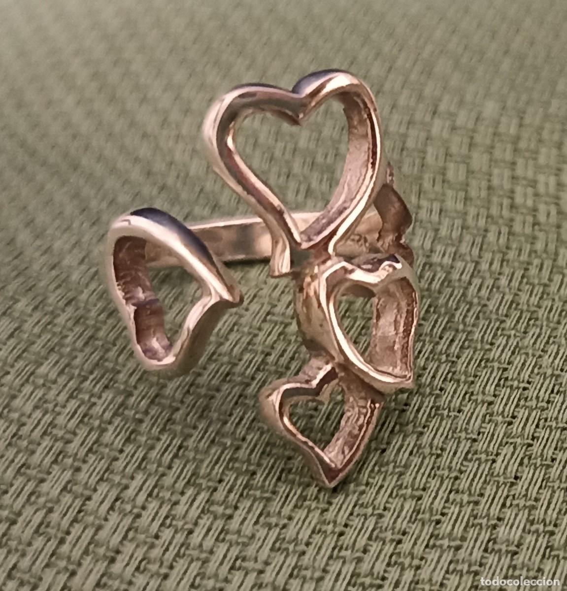 Joyeria: Anillo de plata con corazones. - Foto 3