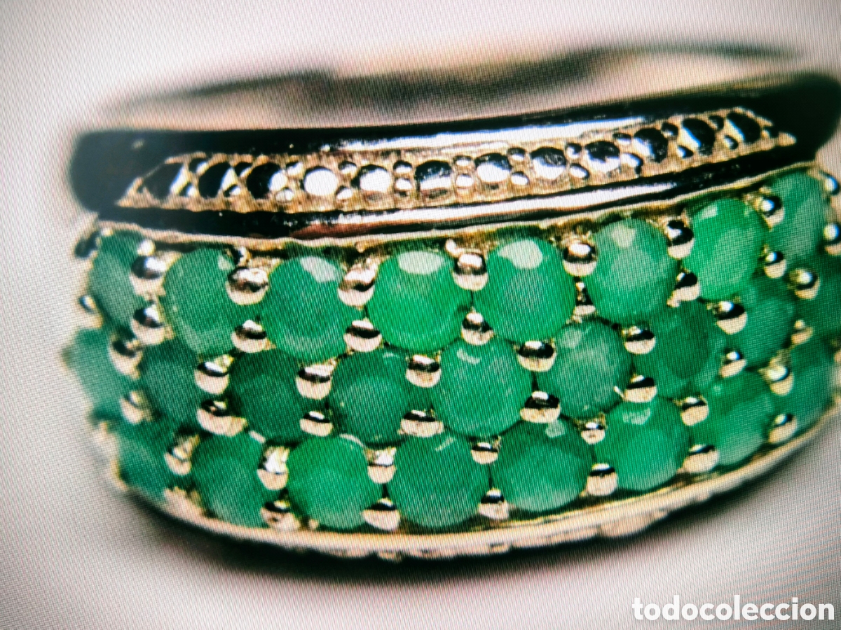 Joyeria: Anillo de plata 925 con Esmaraldas - Foto 1