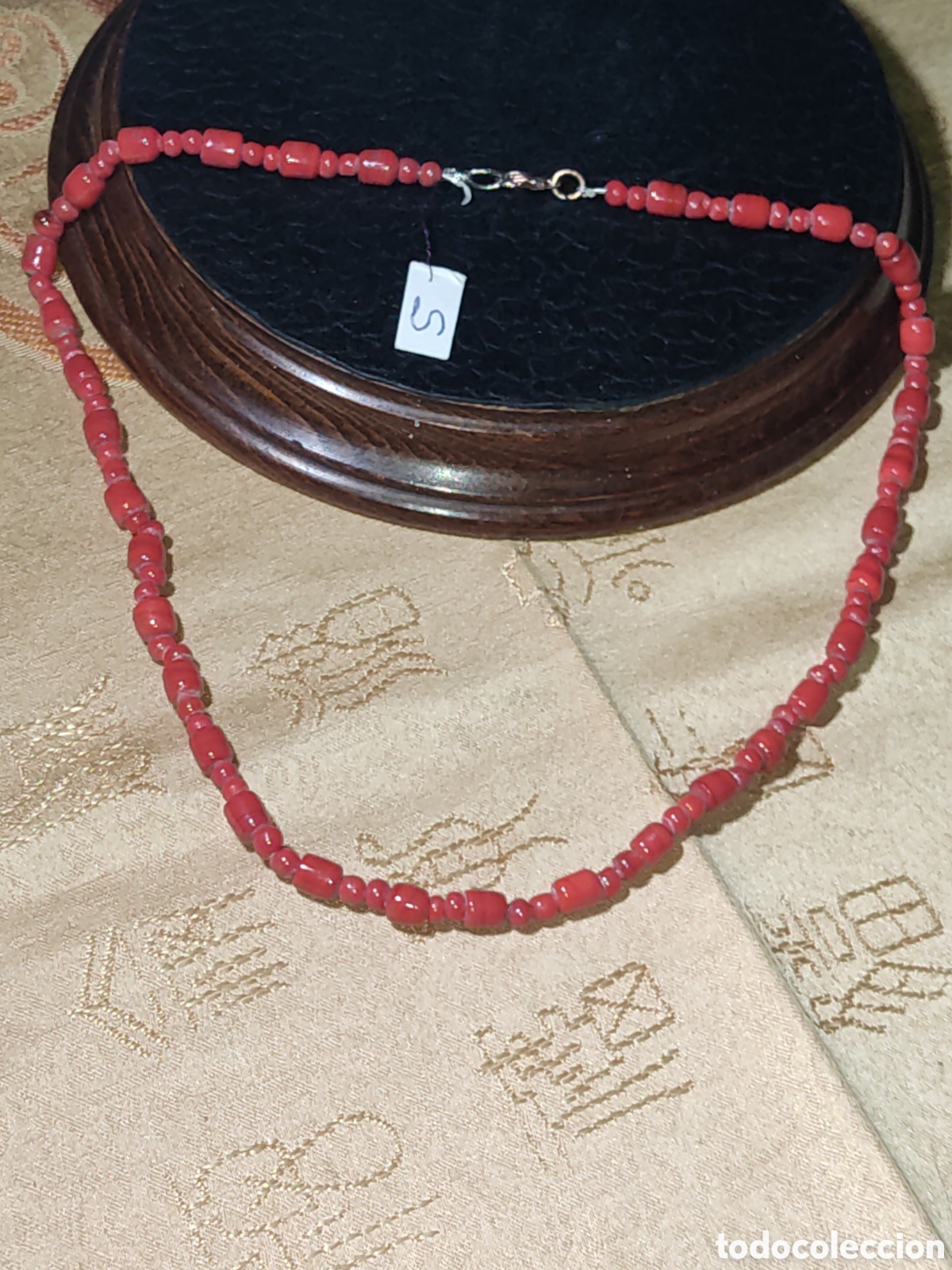 Joyeria: Collar de cristal de Murano rojo.Vintage. *S* - Foto 3