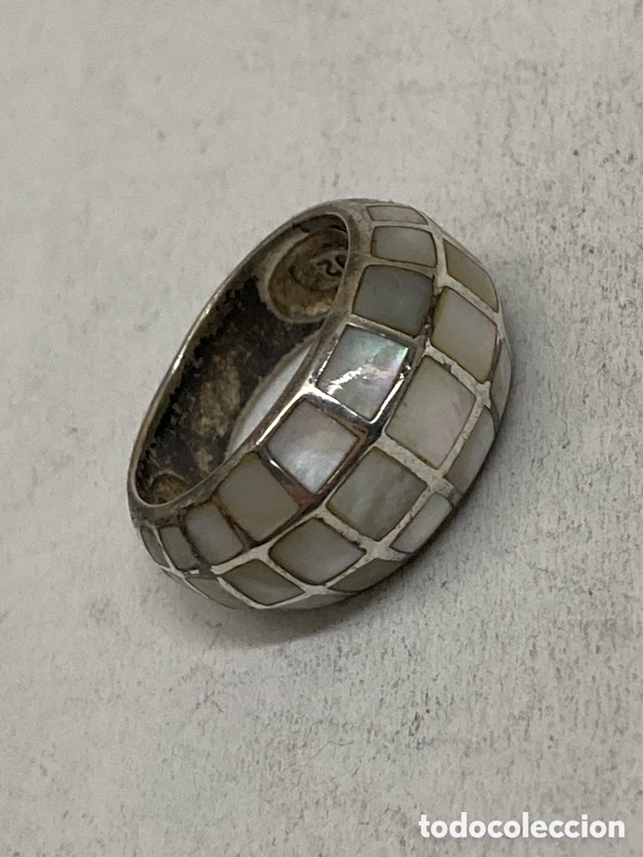 Joyeria: Anillo de plata y n&aacute;car S426 - Foto 1