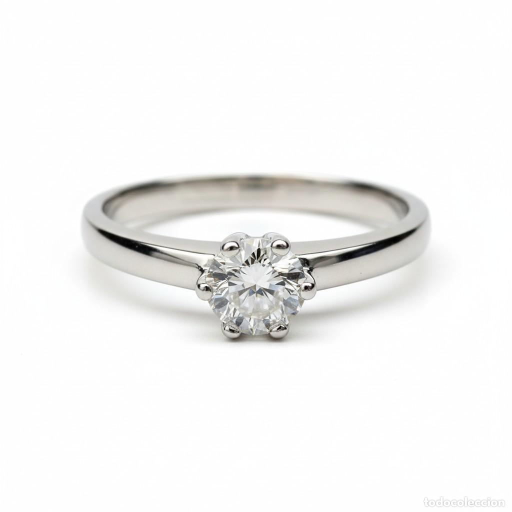 Joyeria: Anillo Oro Blanco 18k Diamante - Foto 1