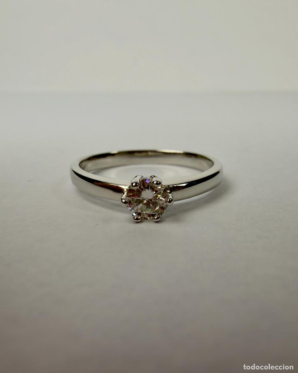 Joyeria: Anillo Oro Blanco 18k Diamante - Foto 2