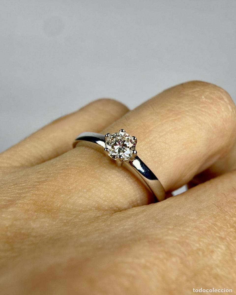 Joyeria: Anillo Oro Blanco 18k Diamante - Foto 6