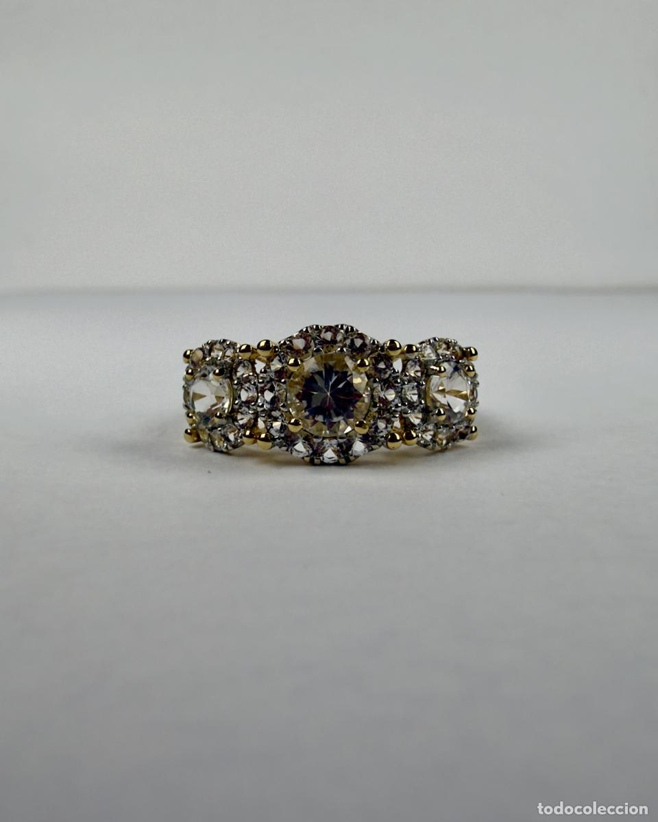 Joyeria: Anillo Oro 18k Topacio y Diamantes - Foto 2