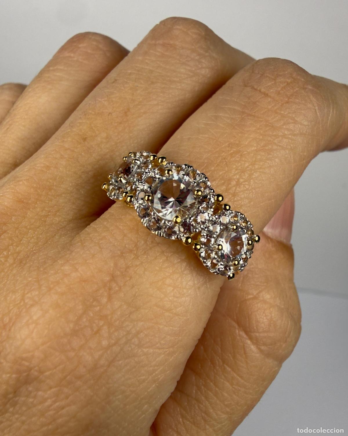 Joyeria: Anillo Oro 18k Topacio y Diamantes - Foto 8