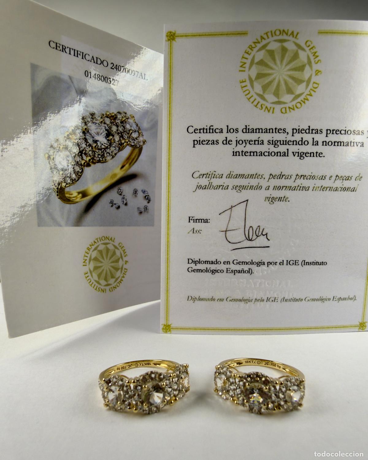 Joyeria: Anillo Oro 18k Topacio y Diamantes - Foto 9