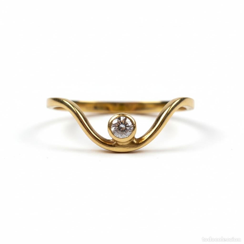 Joyeria: Anillo oro 18k con diamante 0.03ct - Foto 1