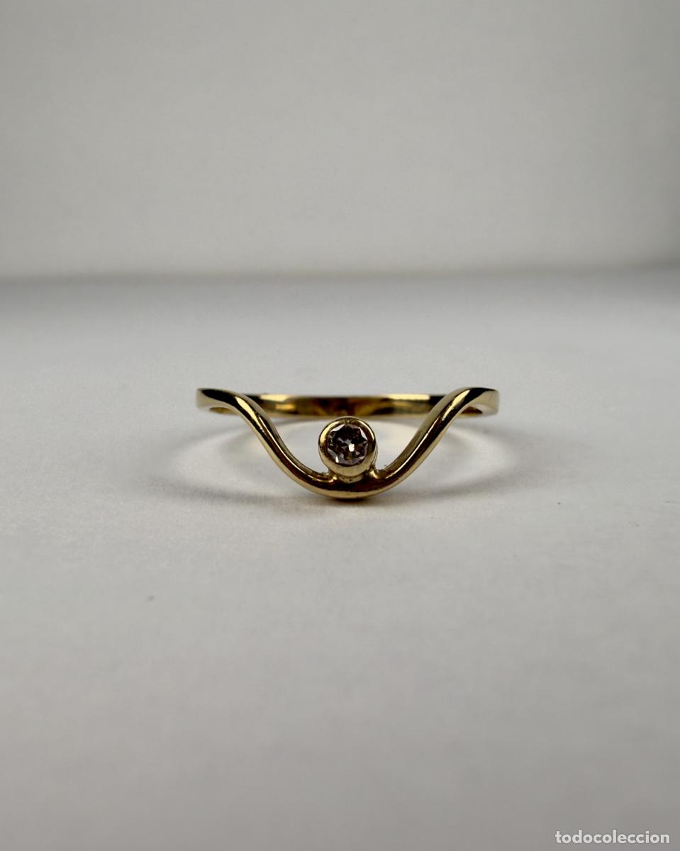 Joyeria: Anillo oro 18k con diamante 0.03ct - Foto 2