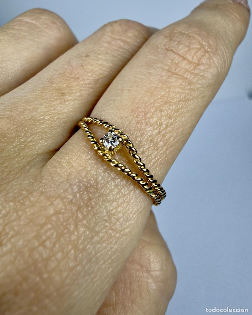 Joyeria: Anillo Oro 18k con Diamante 0.06ct - Foto 6