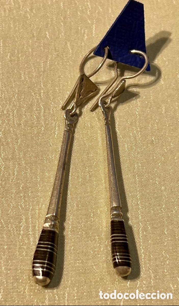 Joyeria: Pendientes TUAREG. Plata y &eacute;bano. Senegal. - Foto 1