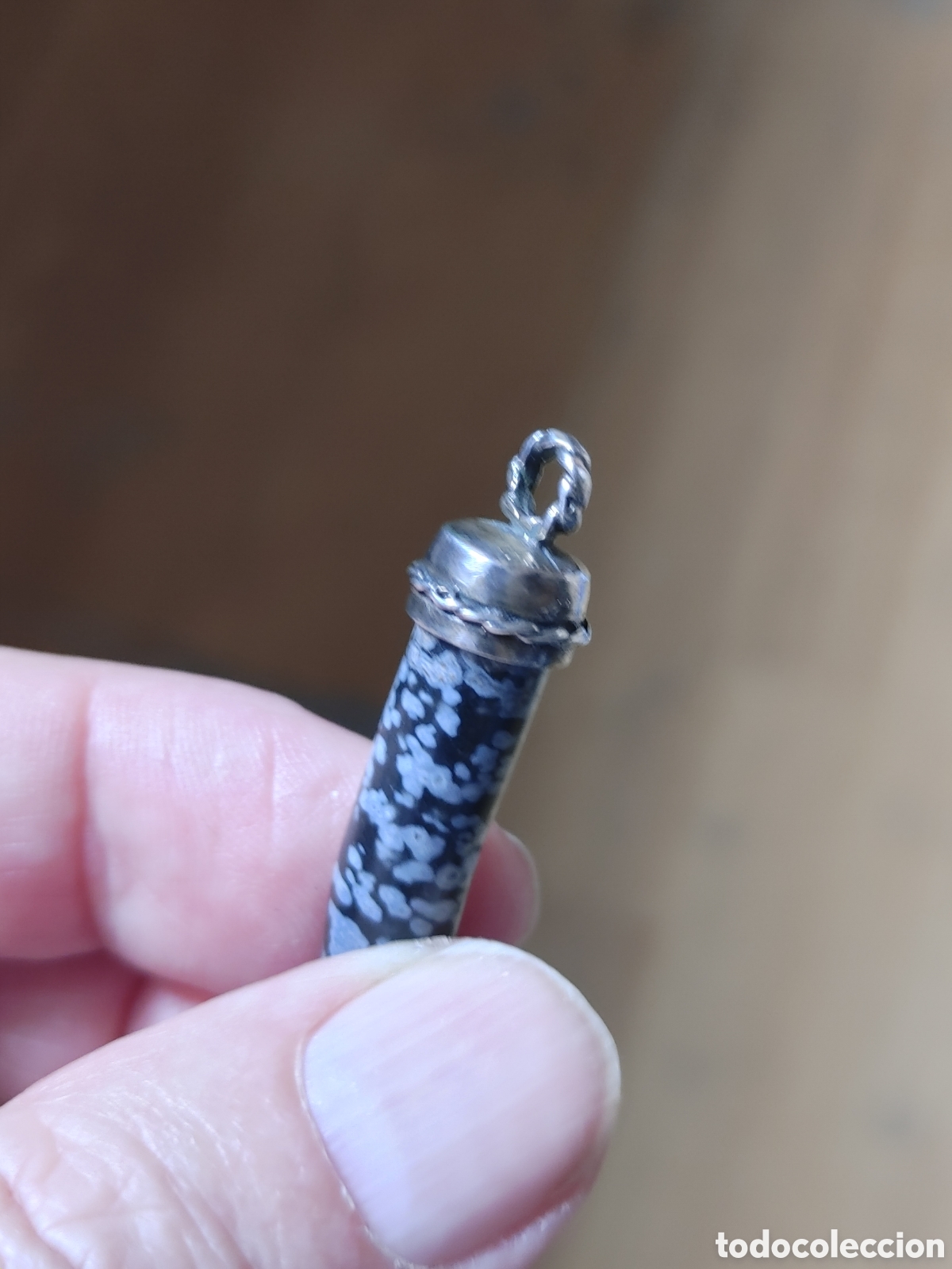 Joyeria: Colgante en plata y obsidiana nevada. - Foto 3