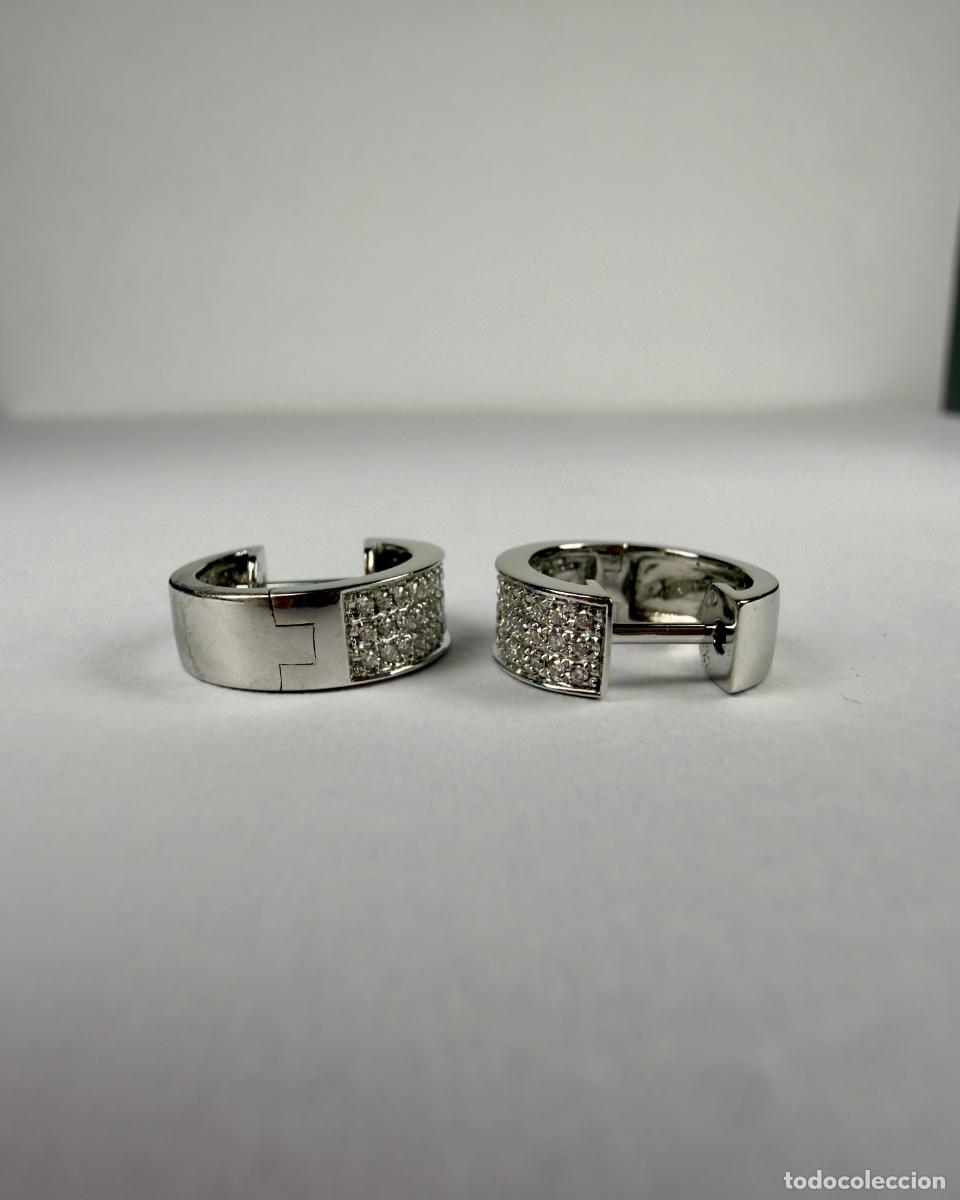 Joyeria: Pendientes Oro Blanco 18k Diamantes - Foto 3