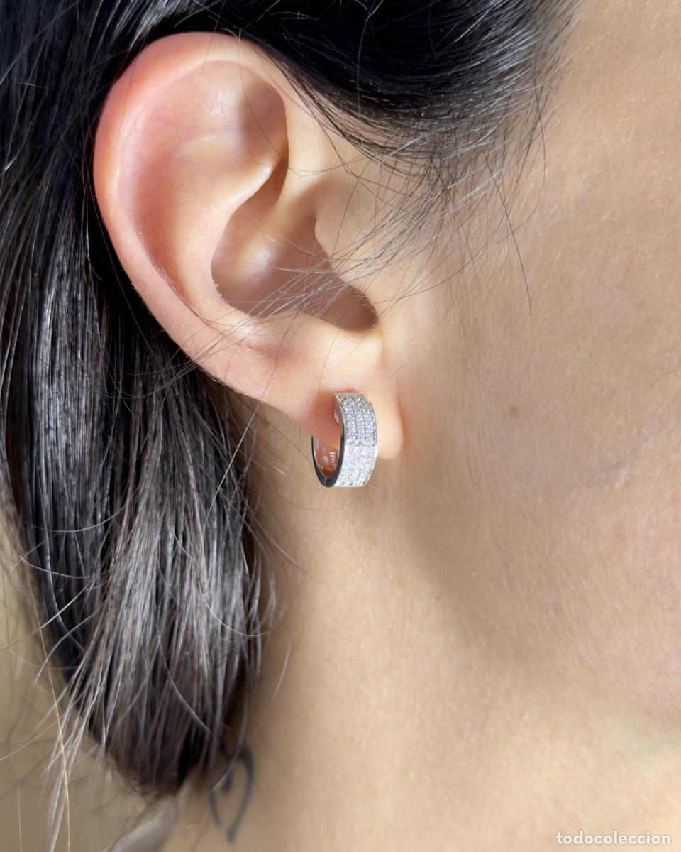 Joyeria: Pendientes Oro Blanco 18k Diamantes - Foto 5