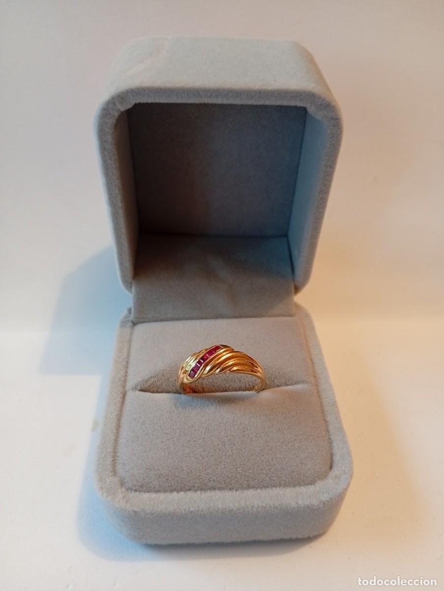 Joyeria: Anillo de Oro Amarillo con Rub&iacute;es - Foto 5