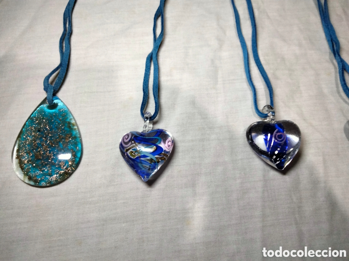 Joyeria: Lote de 7 colgantes cristal de murano - Foto 2