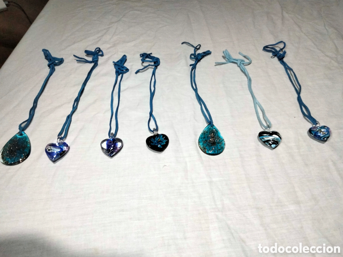Joyeria: Lote de 7 colgantes cristal de murano - Foto 1