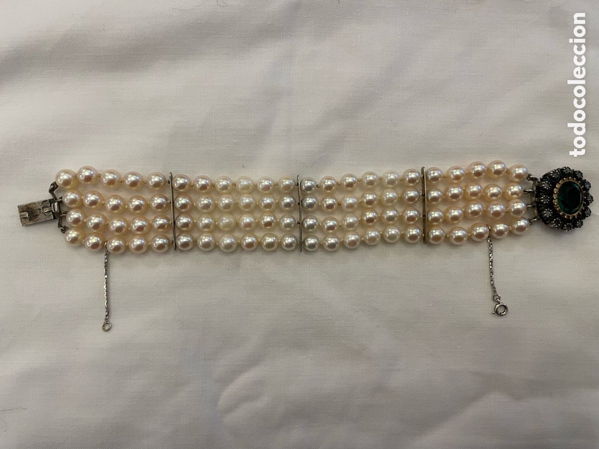 Joyeria: Pulsera de oro 18K y plata con perlas - Foto 7