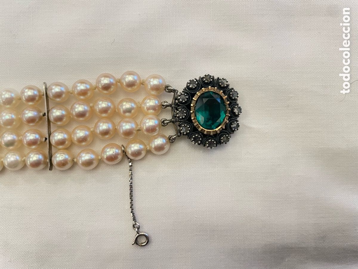 Joyeria: Pulsera de oro 18K y plata con perlas - Foto 8