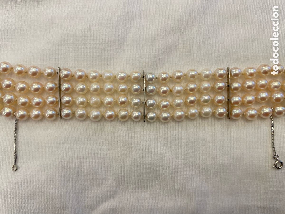 Joyeria: Pulsera de oro 18K y plata con perlas - Foto 9