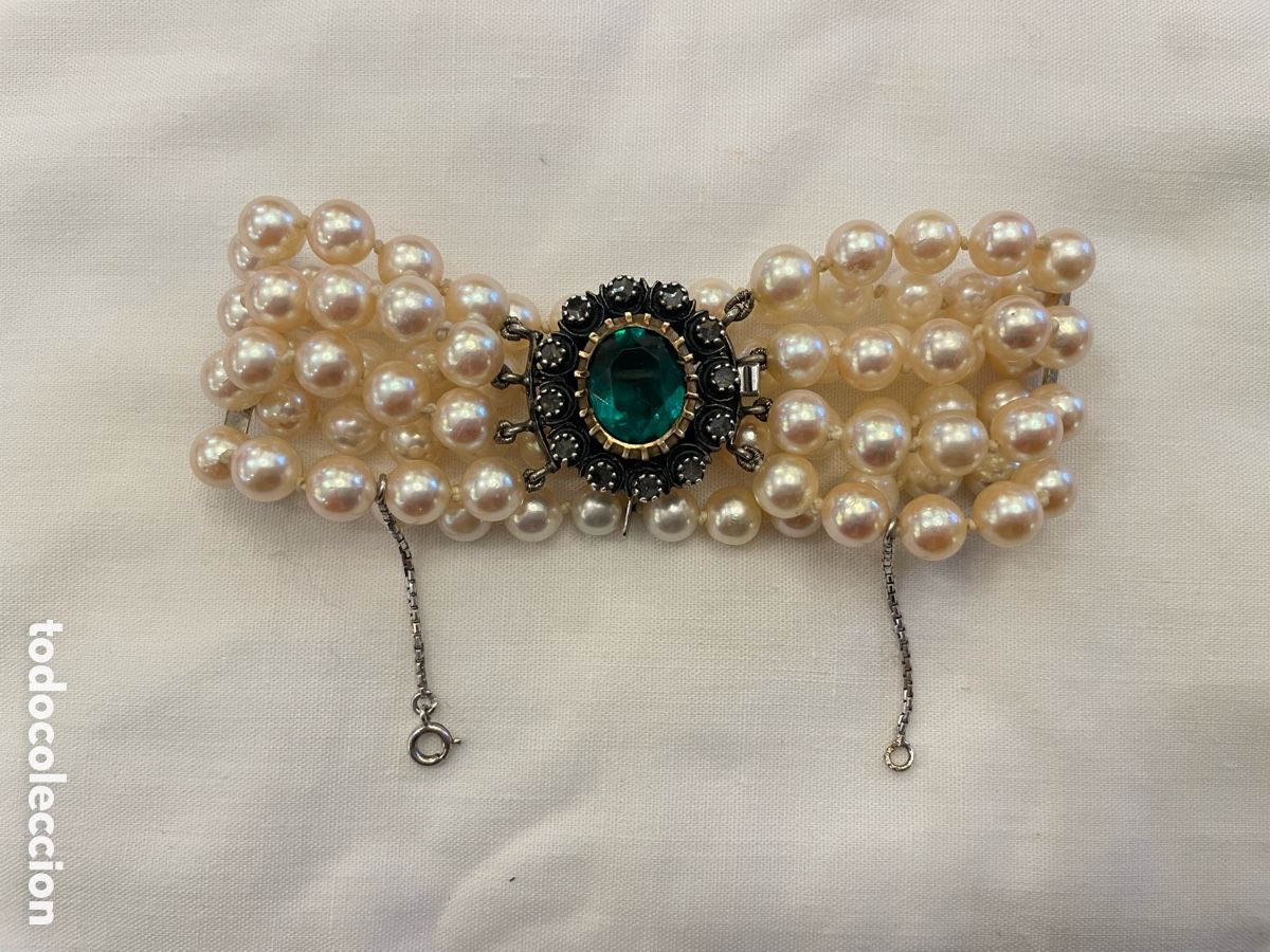 Joyeria: Pulsera de oro 18K y plata con perlas - Foto 1