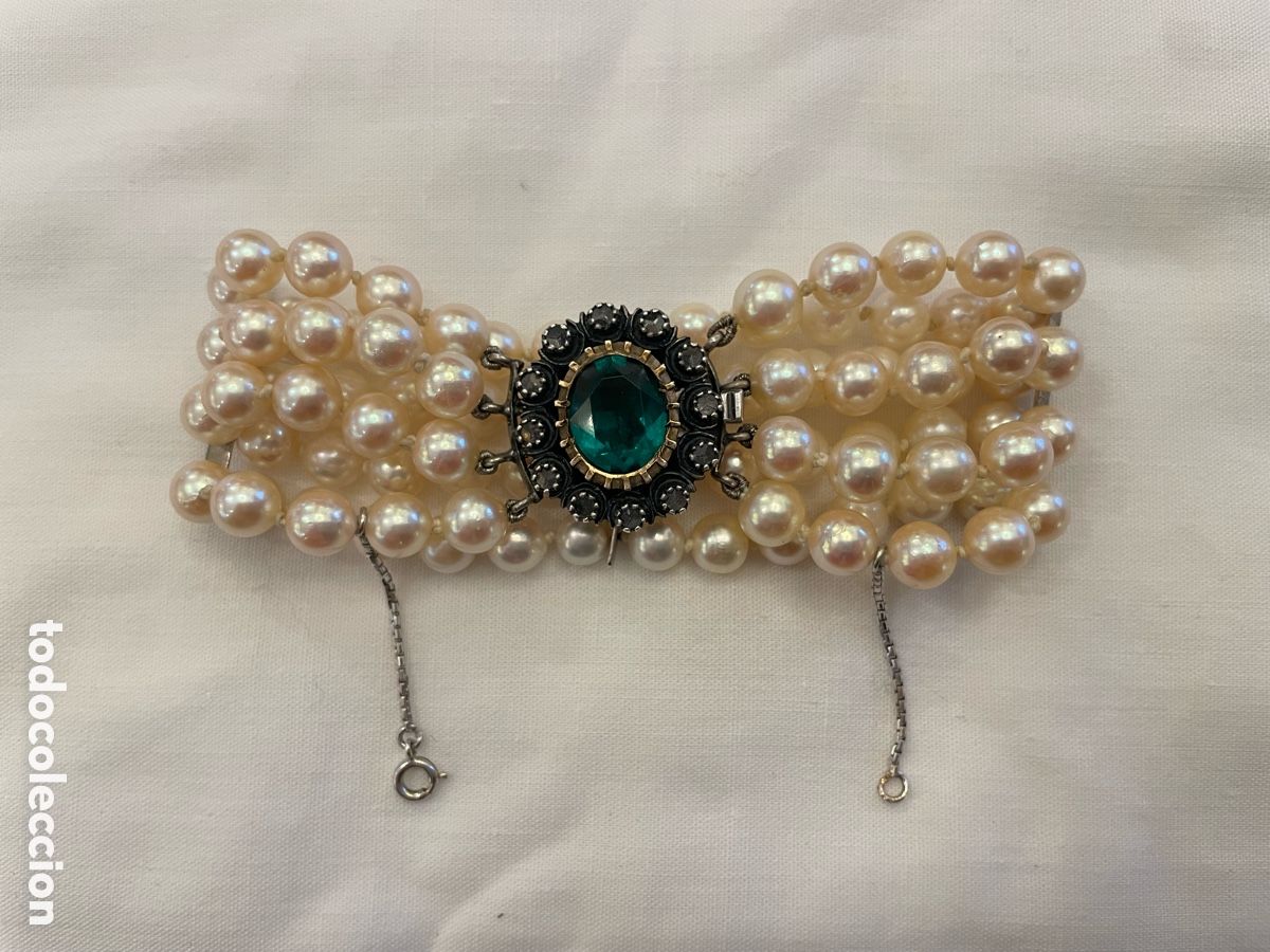 Joyeria: Pulsera de oro 18K y plata con perlas - Foto 3