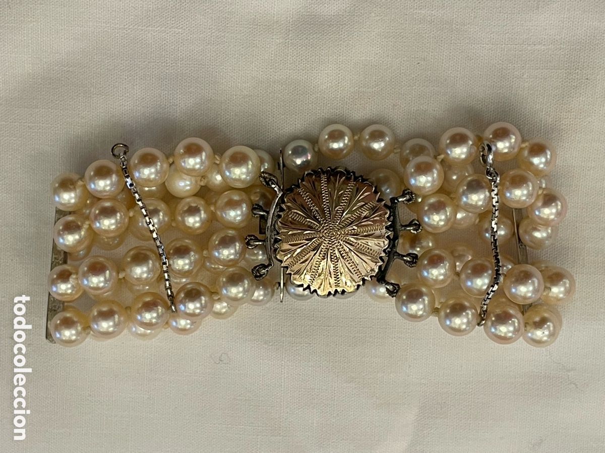 Joyeria: Pulsera de oro 18K y plata con perlas - Foto 12