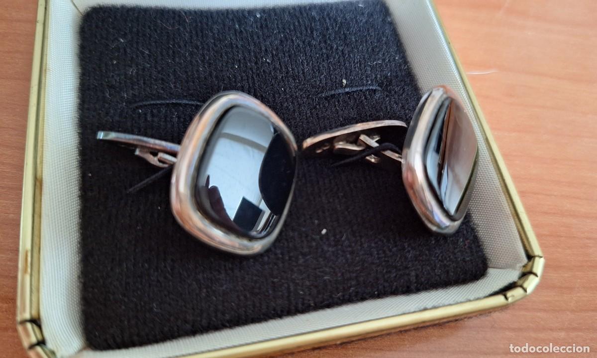 Joyeria: Gemelos en plata con piedra azabache - Foto 2