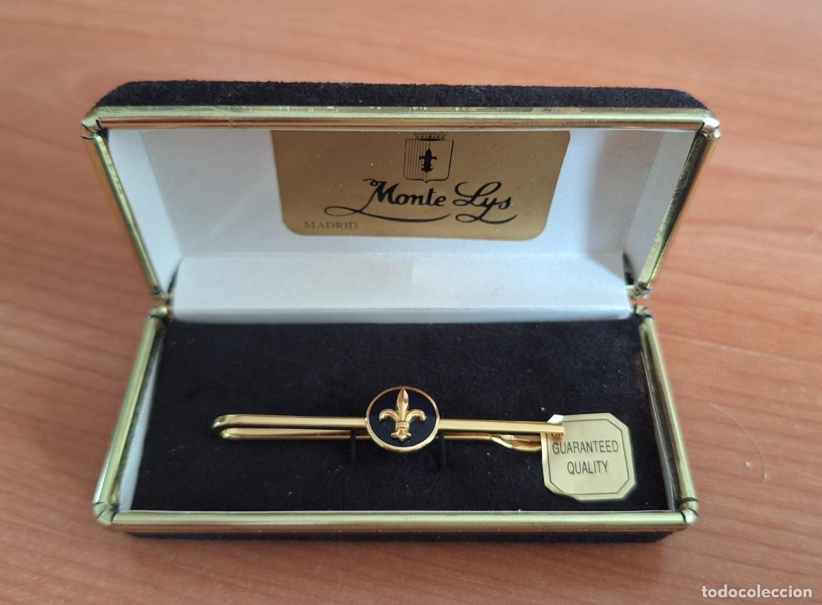 Joyeria: Alfiler de corbata dorado flor de Lys - Foto 1