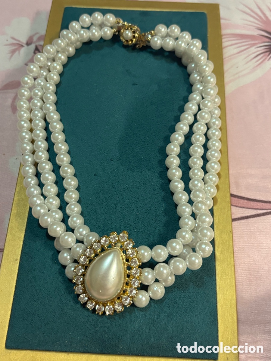 Joyeria: Gargantilla de perlas de bisuter&iacute;a - Foto 1