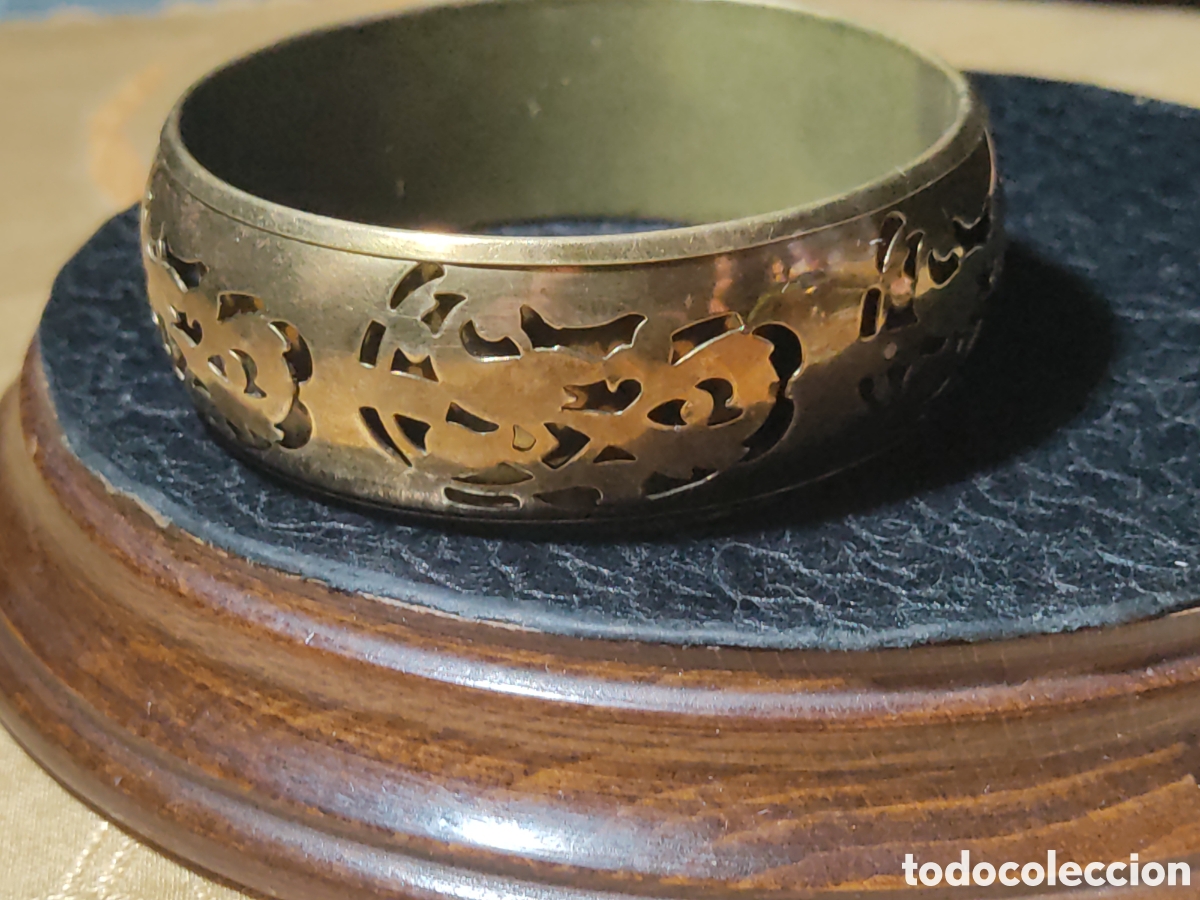 Joyeria: Antigua pulsera de lat&oacute;n con calados. - Foto 2