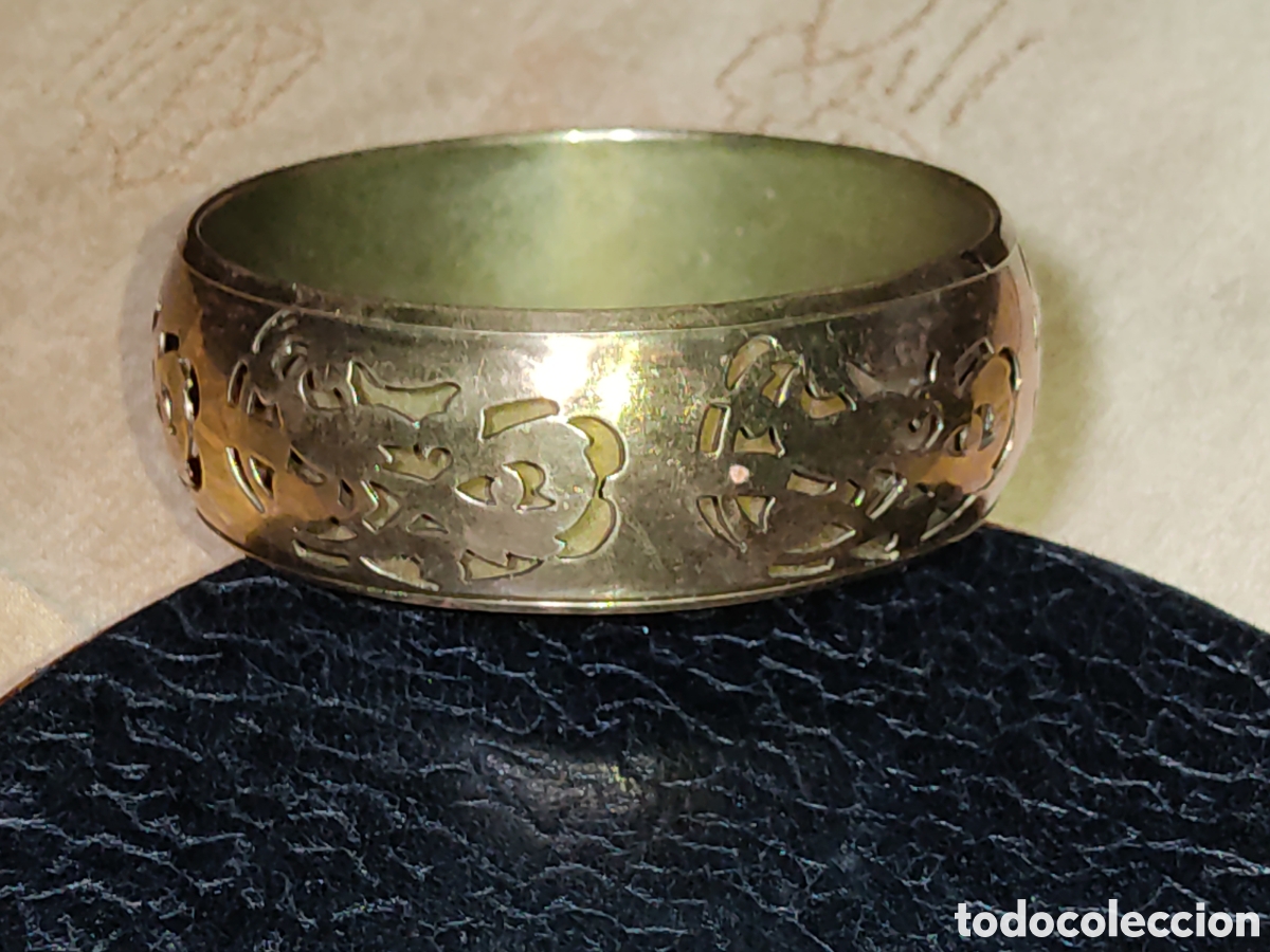 Joyeria: Antigua pulsera de lat&oacute;n con calados. - Foto 6