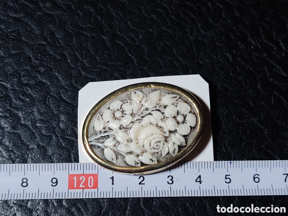 Joyeria: Broche camafeo de flores.Vintage. - Foto 2